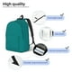 thumbnail image 3 of Balery Teal Mochila Clásica Impresa Básica para Viaje, Mochila Escolar Resistente al Agua, Mochila de Lona con Correas Ajustables-Small, 3 of 5
