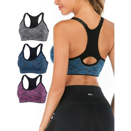 Sixtyshades Women's Seamless Padded Sport Bra Active Gym Yoga Bras Mesh Racerback High Impact Workout Crop Tank Top