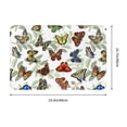 thumbnail image 3 of Balery Multicolored Butterflies Doormat, Durable Flannel Fabric, Waterproof Stain and Fade Resistant, Low Profile,Indoor Outdoor Door Mats, Easy Clean Patio Entrance Mat, 16x24in, 3 of 9