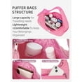 thumbnail image 4 of XINLANER Small Crescent Puffer Purse Shoulder Bag for Women Nylon Quilted Purses Bag Adjustable Shoulder Strap Puffy bag, 4 of 5