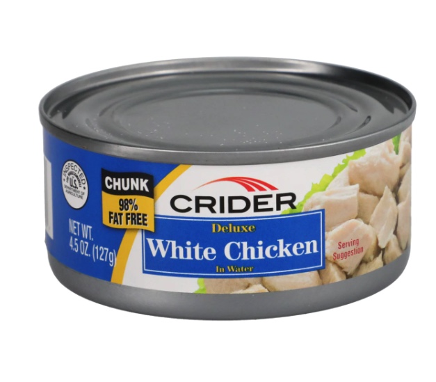 Crider Canned White Chicken, 4.5 oz.