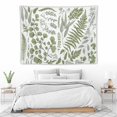 thumbnail image 5 of Tapiz de tela de poliéster botánico floral con tapiz colgante de pared de primavera blanca verde, dormitorio de sala de estar de 60 pulgadas de largo x 80 pulgadas de ancho, 5 of 5