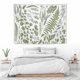 thumbnail image 5 of Tapiz de tela de poliéster botánico floral con tapiz colgante de pared de primavera blanca verde, dormitorio de sala de estar de 60 pulgadas de largo x 80 pulgadas de ancho, 5 of 5
