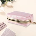 thumbnail image 2 of 1 Pc Bolsa de Maquillaje Portátil de Color Sólido con Puntos para Viajes, Vacaciones y Camping Rosa PU, 2 of 3