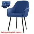 thumbnail image 1 of Chaise Haute Anti-Boulochage Anti-Rides pour Maison Hôtel Salle à Manger Douce et Confortable Récupération Extensible Bleu Saphir, 1 of 9