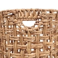 thumbnail image 4 of happimess BSK2033A-3SET Lasuna Coastal Bohemian Water Hyacinth Handwoven Checker Weave Nesting Baskets with Handles, Natural (Set of 3), 4 of 6