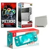 Nintendo Switch Lite Console Turquoise with Metroid Dread, Protective Case, Screen Protector and Screen Cleaning Cloth Bundle