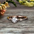 thumbnail image 2 of 1.50 Carat Beautiful Round Moissanite Diamond Engagement Ring on 10k Rose Gold, 2 of 6