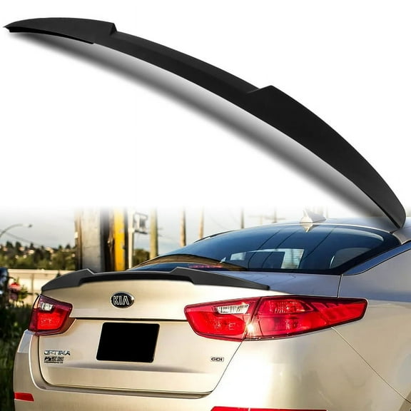 W-Power For 2014-2015 Kia Optima K5 Primer Black V-Style Rear Trunk Spoiler Wing