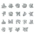 thumbnail image 4 of Bling Jewelry Womens Initial Alphabet Bead Charm Fancy Scroll CZ Sparkle Block Letter A-Z for Bracelet, 4 of 5