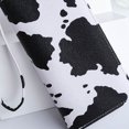 thumbnail image 2 of Bolsa de mano con estampado de patrón de vaca de cuero retro para mujer (blanco), 2 of 8