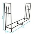 thumbnail image 5 of Sunnydaze Indoor or Outdoor Traditional Steel Firewood Log Rack with Kindling Holder, 5 of 8