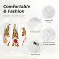 thumbnail image 4 of Balery Christmas Gnomes In Leopard Pantalones cortos deportivos para mujer con forro y dos bolsillos, elásticos, para entrenamiento, gimnasio, yoga-Small, 4 of 7