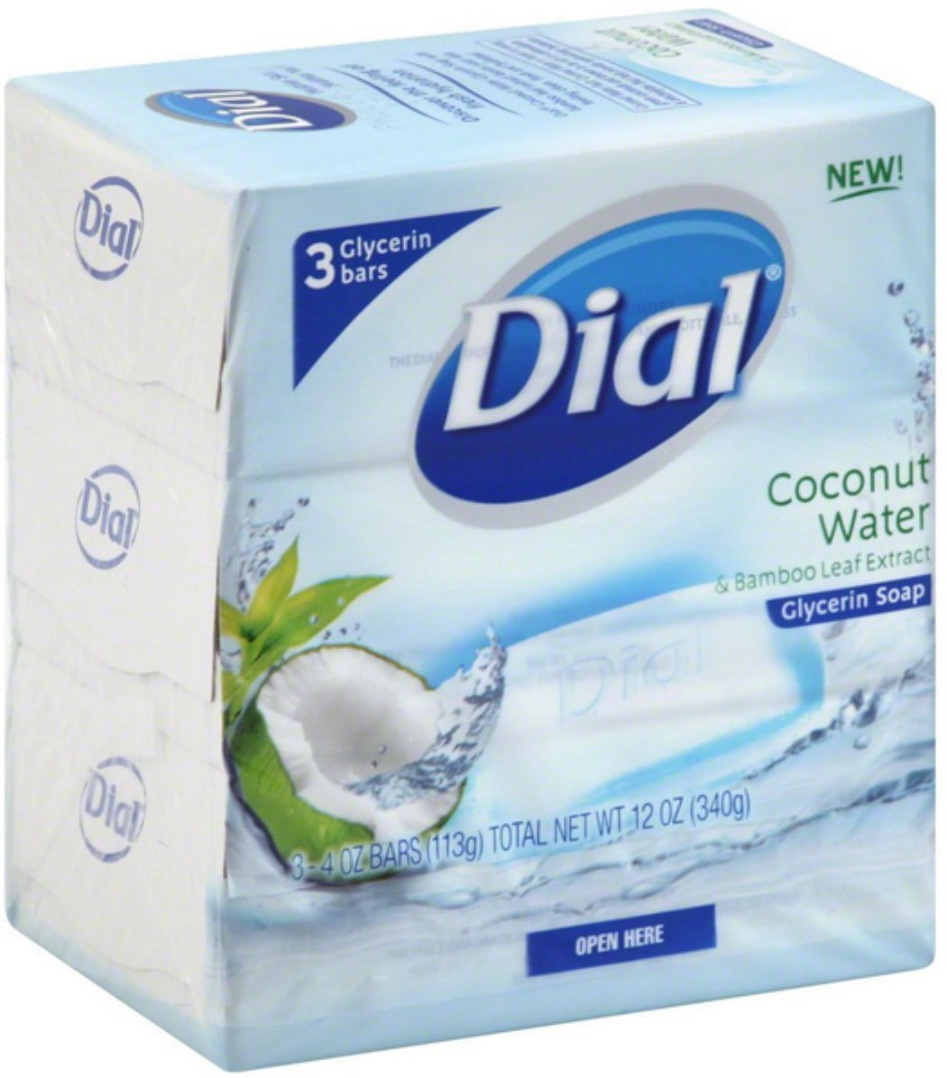 Dial Glycerin Soap Bars Coconut Water & Bamboo Leaf ...