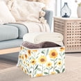 thumbnail image 3 of Yayeee Collapsible Cube Storage Bin with Lid Fabric Closet Decorative Basket with Handles, Sunflowers and Leaves Pattern, 3 of 7