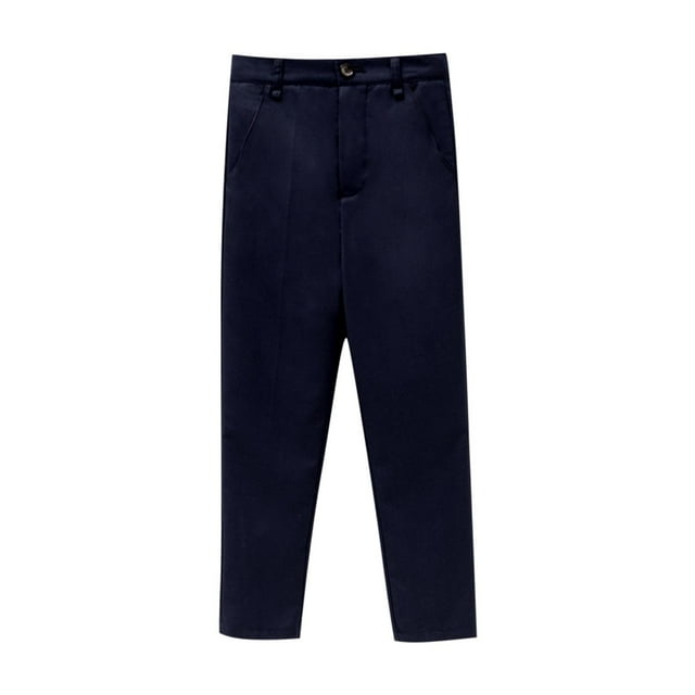 JMYHOAM Pantalon d'Uniforme de Rentrée Scolaire pour Garçons Pantalon pour Garçons Pantalon de Costume Uni pour Garçons et Filles Pantalon Ample Quotidien Pantalon d'Élève