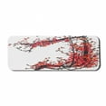 thumbnail image 1 of Japanese Computer Mouse Pad, Cherry Blossom Sakura Branch Brushstrokes Image Print, Rectangle Non-Slip Rubber Mousepad Large, 31" x 12" Gaming Size, Red and Brown, by Ambesonne, 1 of 2