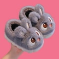 thumbnail image 4 of Fengactive Womens Bunny Face Plush Slippers 3D Ear Decor Warm Indoor Non Slip House Slippers, 4 of 9