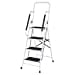 thumbnail image 3 of LivingSURE Folding 4-Step Safety Ladder â€“ Padded Side Handrails â€“ Kitchen and Household Use â€“ White, 3 of 5