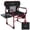 Black, variant on Sunnyfeel Camping Directors Chair Aluminum Oversized Portable Folding Chair with Side Pocket and Adjustable Side Table for Beach, Fishing, Trip, Picnic, Lawn, Concert Outdoor Foldable Camp Chairs