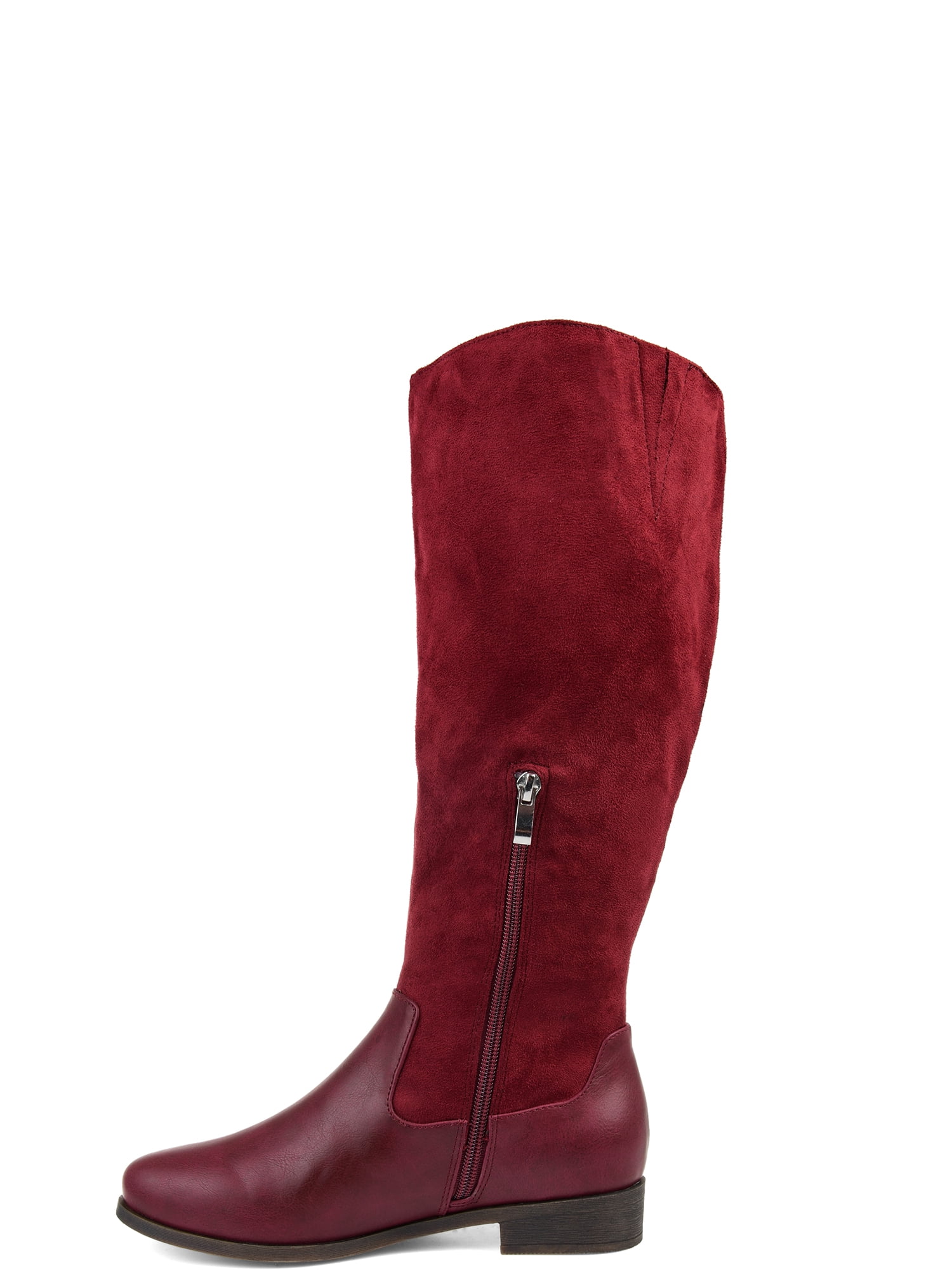 wide calf two tone riding boots