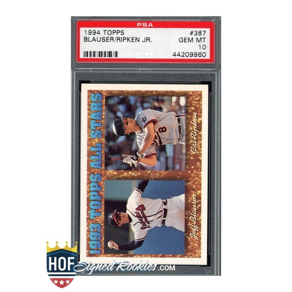 1994 Topps #387 Jeff Blauser Cal Ripken Jr. PSA 10