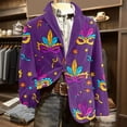 thumbnail image 5 of Mar-di Gras Jacket for Men Corduroy Jacket 2 Button Lightweight Vintage Carnival Holiday Party Office Blazer, 5 of 5