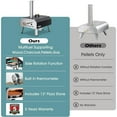 thumbnail image 6 of ABORON Upgraded 16" Multi-Fuel Outdoor Pizza Oven , Portable Propane and Wood Fired Stainless Steel Pizza Oven With Gas Burner,Tray Pizza Stone,Pizza spatula and Carry Bag, 6 of 8