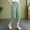 Gray, variant on Outfmvch Capri Pants for Women Palazzo Pants Summer Beach Vacation Wide Leg Crop Pants Women High Waisted Wide Leg Cotton Linen Pants Cotton Linen Casual Summer Drawstring Elastic Waist Black M-3XL