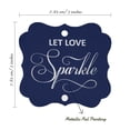 thumbnail image 7 of Inkdotpot Pack Of 50 Let Love Sparkle Wedding Paper Tags DIY Craft Bracket Shape Real Silver Foil Hang Tags, 7 of 7