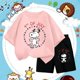 thumbnail image 3 of Conjunto de camiseta de verano con estampado de Snoopy para niños y adolescentes, camiseta de algodón de manga corta y pantalones cortos, traje de 2 piezas, ropa de moda para niños, 3 of 5