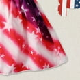 thumbnail image 4 of Zanarzt Infant Girls 4th Of July Outfit Toddler Girls American Flag Dress Stars Striped Kids Patriotic Summer Clothe 4th of July Outfit for Girl Party Multicolour,5-6 Years, 4 of 5
