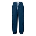 thumbnail image 6 of Endives Cargo Pants For Women Baggy Wide Leg Pant High Waisted Joggers Athletic Trousers Cuffed Pants With Pockets Blue, 6 of 7
