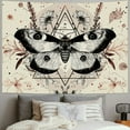 thumbnail image 2 of JRXY  Moth Tapestry Beige Retro Floral Moon Phase Flower Butterfly Star Mysterious Plant Beige Aesthetic Vintage Home Decor Art for Living Room Bedroom Dorm Painting, 2 of 6