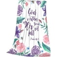 thumbnail image 4 of God is Within Her Blankets Bible Verse Blanket Inspirational Throw Blanket Soft Fluffy She Will Not Fall Fleece Blanket Get Will Soon Blanket Gift for Mom Women 80x60inch, 4 of 6