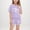 Purple, variant on Eltusu Girls Outfit Sets, Short Sleeve Casual Elastic Waistband T-Shirts & Shorts Sets Sky Blue Size 5-14 T