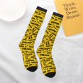 thumbnail image 6 of Womens Caution Tape Knee High Socks Comfy Thermal Boot Long Socks, 6 of 7