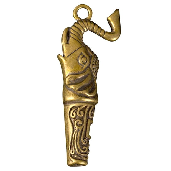 Llavero con silbato de elefante de latón para exteriores, ideal para adultos y niños, ideal para senderismo, acampada y situaciones de emergencia. Silbato metálico fuerte para colgar.