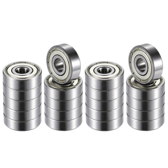 20pcs 627ZZ 7x22x7mm Double Metal Shield Single Row Deep Groove Ball Bearings Silver Tone