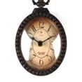 thumbnail image 2 of Zentique 6.25" Black and Ivory Oval Rustic Finish Hanging Wall Clock, 2 of 3