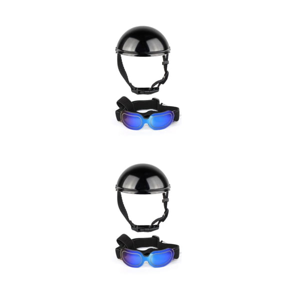 Greeniant Casco para perros Gafas para gatos Suministros para mascotas Equipo de protección A prueba de sol Exquisito Tipo 16 METRO 2piezas