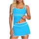 thumbnail image 1 of Mujeres Pantalones Traje Conservador Traje de Baño Color Bloqueo Más Boyshort Tres Piezas Conjunto Traje de Baño, 1 of 5