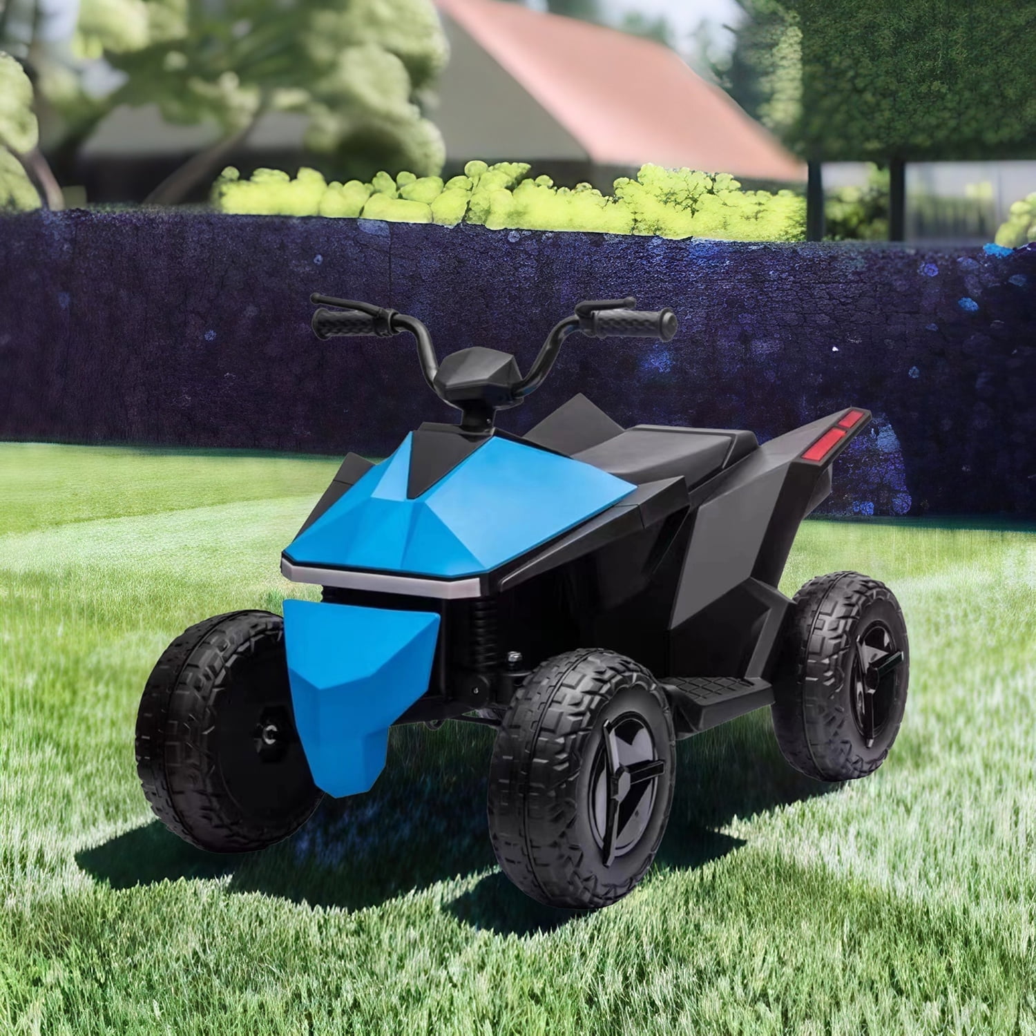 CIPACHO 12V Kids Ride On ATV Style, Electric Car for 3-8 Years Boys Girls, Multi-Functional Touch Screen Integrated, LED Front and Rear Dazzling Lights, Music, MP3/USB Interface, Blue CIPACHO 12V Kids Ride On ATV Style, Electric Car for 3-8 Years Boys Girls, Multi-Functional Touch Screen Integrated, LED Front and Rear Dazzling Lights, Music, MP3/USB Interface, Blue