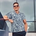 thumbnail image 4 of Balery Paisley4 Camisa Polo de Hombre con Estampado, de Manga Corta y Tejido Medio, Camisa Tipo Golf Polo-4X-Large, 4 of 6