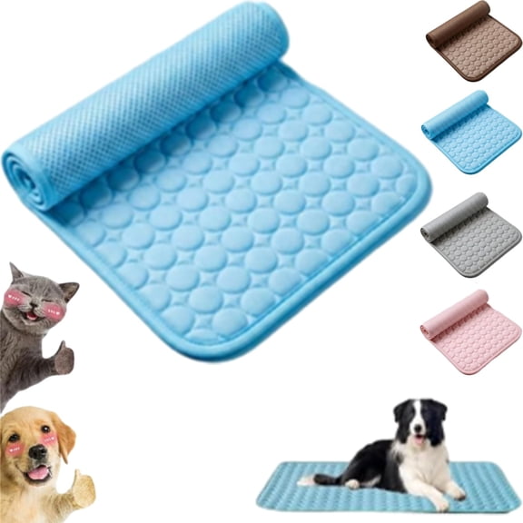 Dog Cooling Mat,Portable Washable Dog Cooling Pad,Ice Silk Foldables Cotton Pet Cushion for Indoor Outdoor Travel