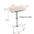 thumbnail image 6 of Stand Steady Tilting Mobile Podium | Height Adjustable Laptop Stand with Wheels and Tilting Desktop | Mobile Workstation & Portable Standing Desk | Rolling Laptop Table for Office & Home (Maple Print), 6 of 9