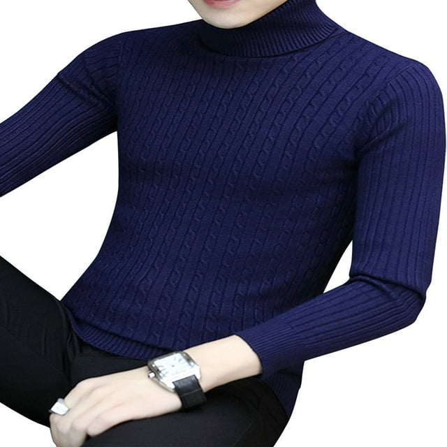 Chandail à Col Roulé pour Homme, Tricot, Haut, Mode Urbaine