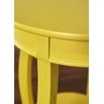 thumbnail image 4 of Linon Wren 18.5" Round Accent End Table with Shelf in Bright Yellow Painted Wood, 4 of 6