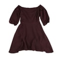 thumbnail image 1 of bar III Robe Évasée Ajustée pour Femmes, Rouge, 0, 1 of 2