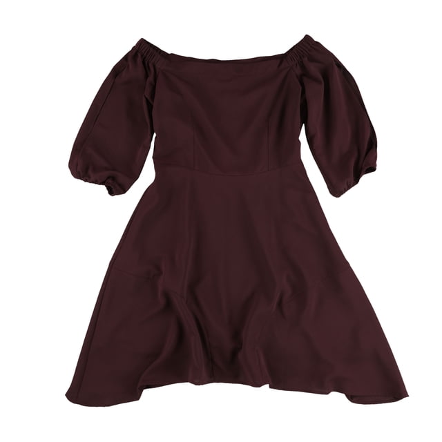 bar III Robe Évasée Ajustée pour Femmes, Rouge, 0
